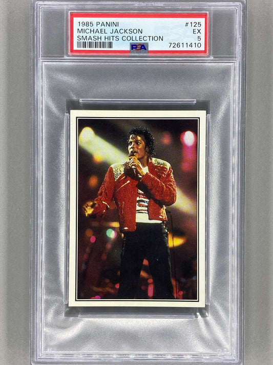 1985 Panini #125 Michael Jackson Smash Hits Collection PSA 5 - Pop 6 (Music)