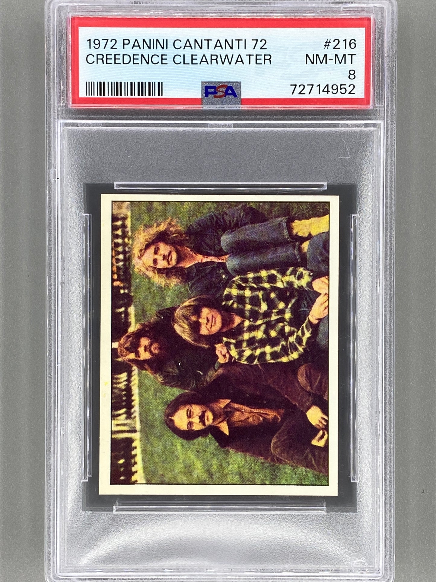 1972 Panini #216 Creedence Clearwater Cantanti 72 PSA 8 - Pop 4 (Music)