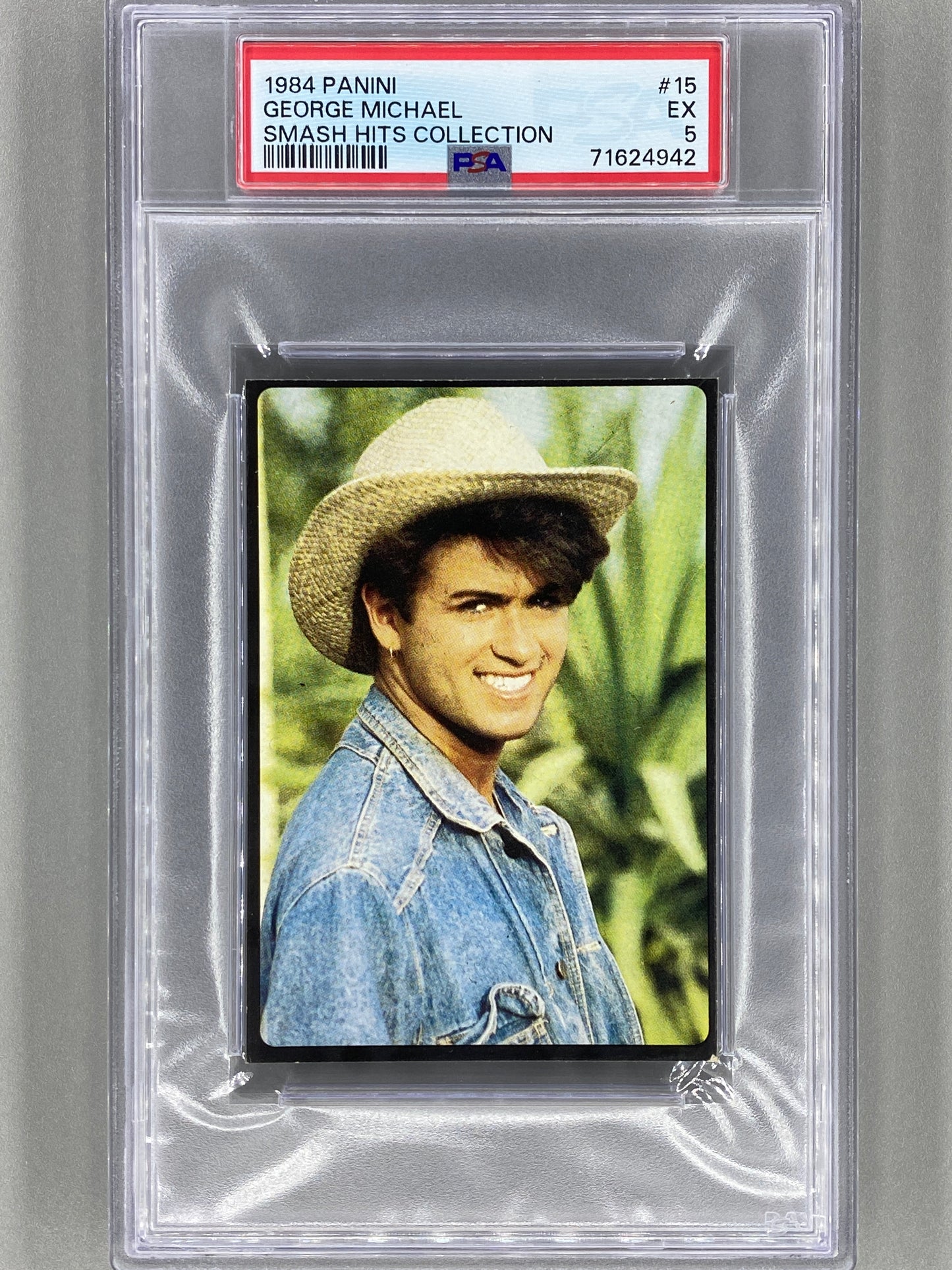 1984 Panini #15 George Michael Smash Hits Collection PSA 5 - Pop 2 (Music)