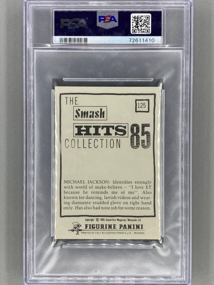 1985 Panini #125 Michael Jackson Smash Hits Collection PSA 5 - Pop 6 (Music)