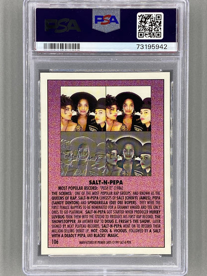 1991 Premier Rap Pack #106 Salt -N- Pepa PSA 10 Pop 17 (Music)