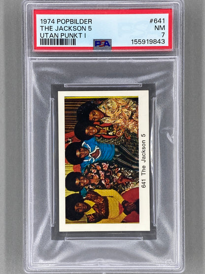 1974 Popbilder #641 The Jackson 5 Utan Punkt I PSA 7 Pop 1 (Music) (Copy)