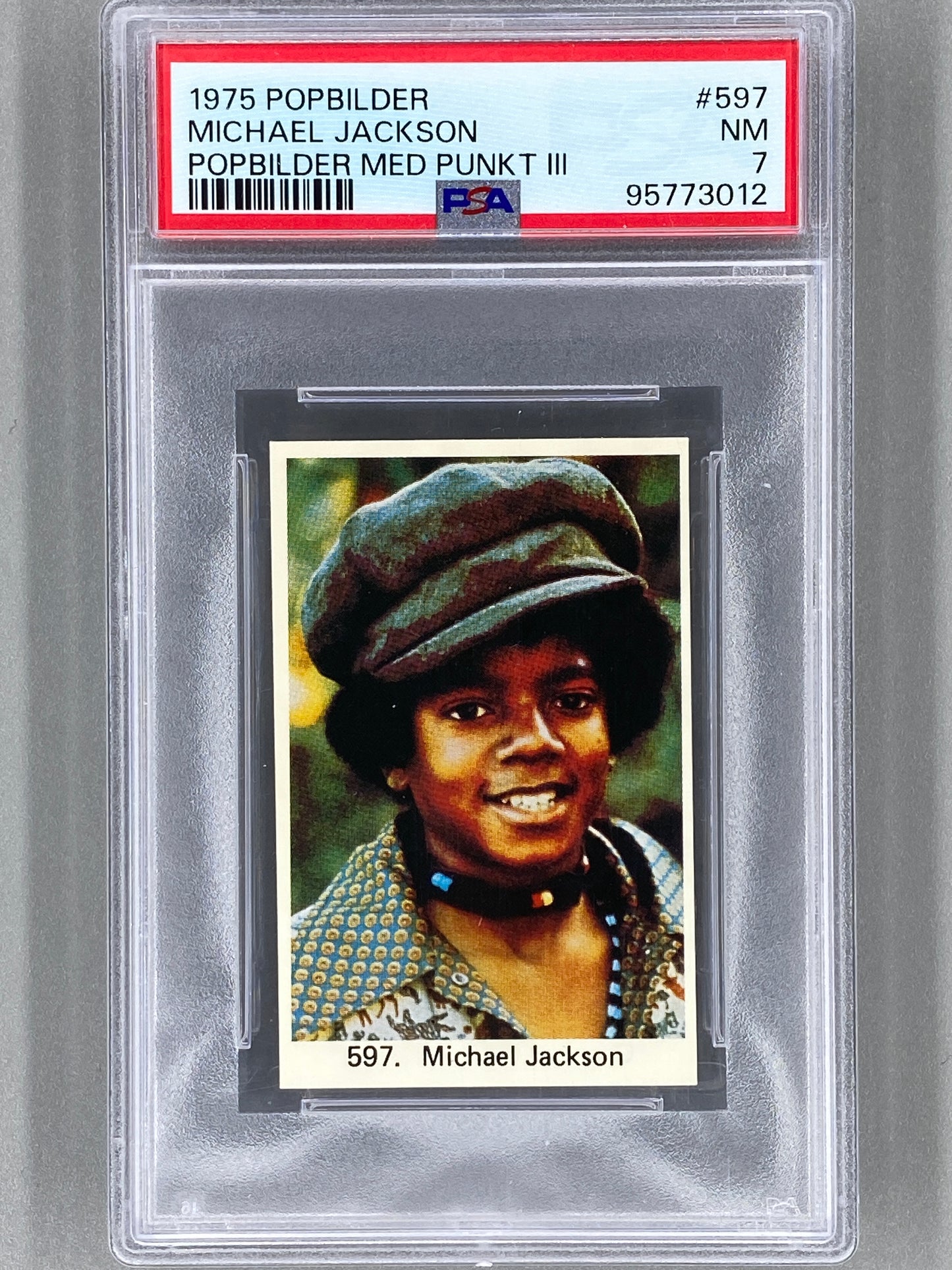 1975 Popbilder #597 Michael Jackson Med Punkt III PSA 7 Pop 3 (Music)