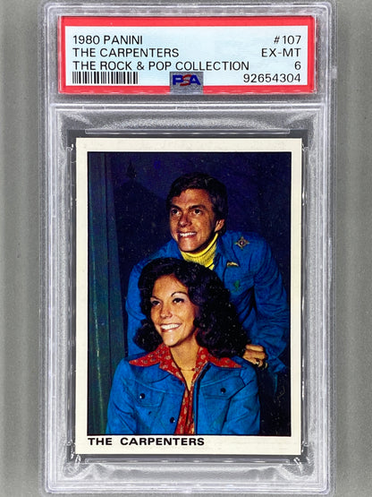 1980 Panini #107 The Carpenters Rock & Pop Collection PSA 6 Pop 2 (Music)