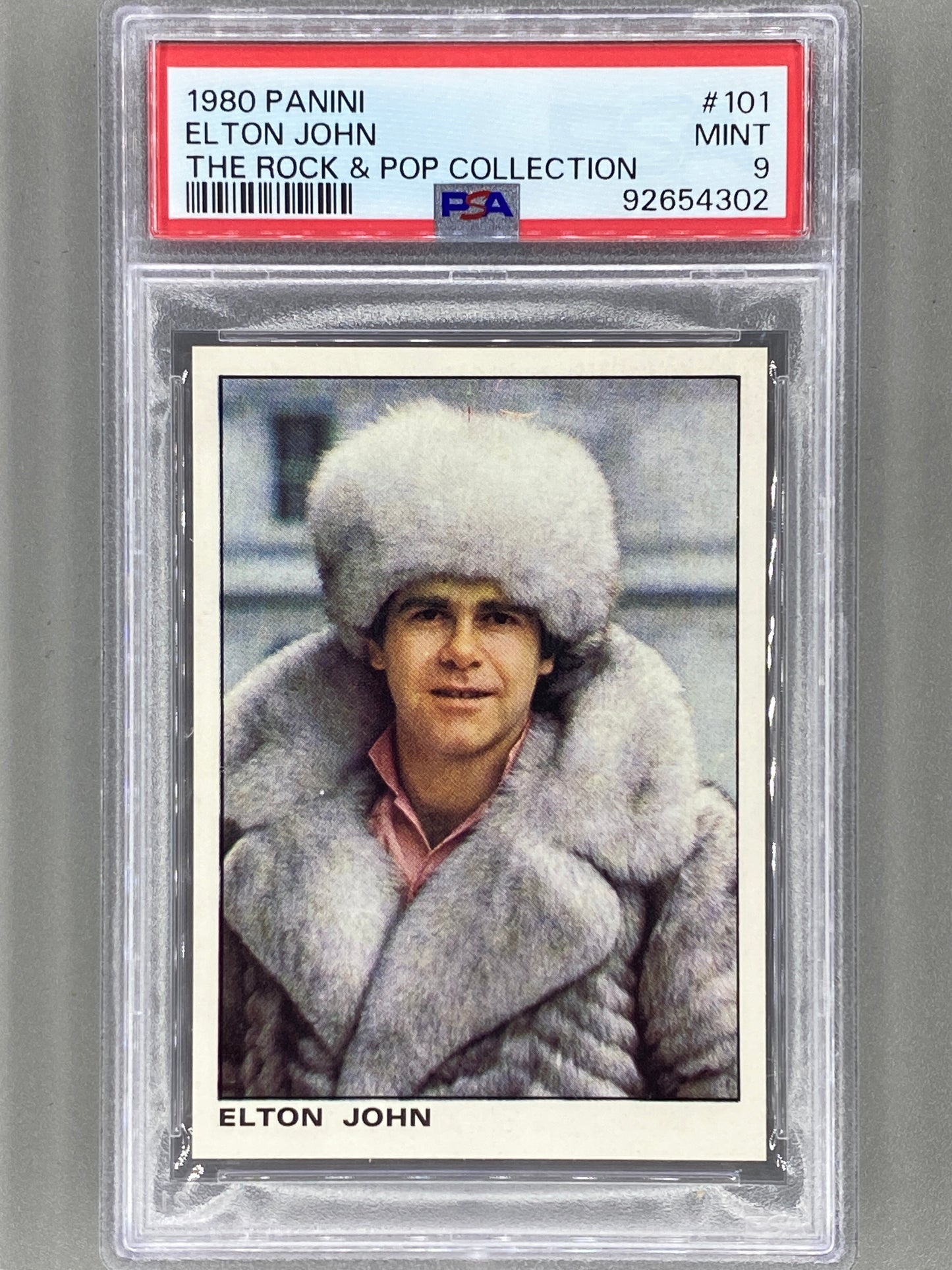 1980 Panini #101 Elton John The Rock & Pop Collection PSA 9 - Pop 4 (Music)