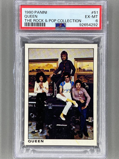 1980 Panini #51 Queen The Rock & Pop Collection PSA 6 Pop 5 (Music)