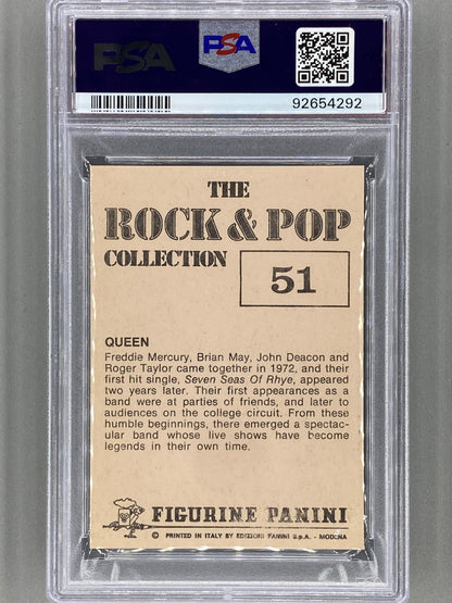 1980 Panini #51 Queen The Rock & Pop Collection PSA 6 Pop 5 (Music)