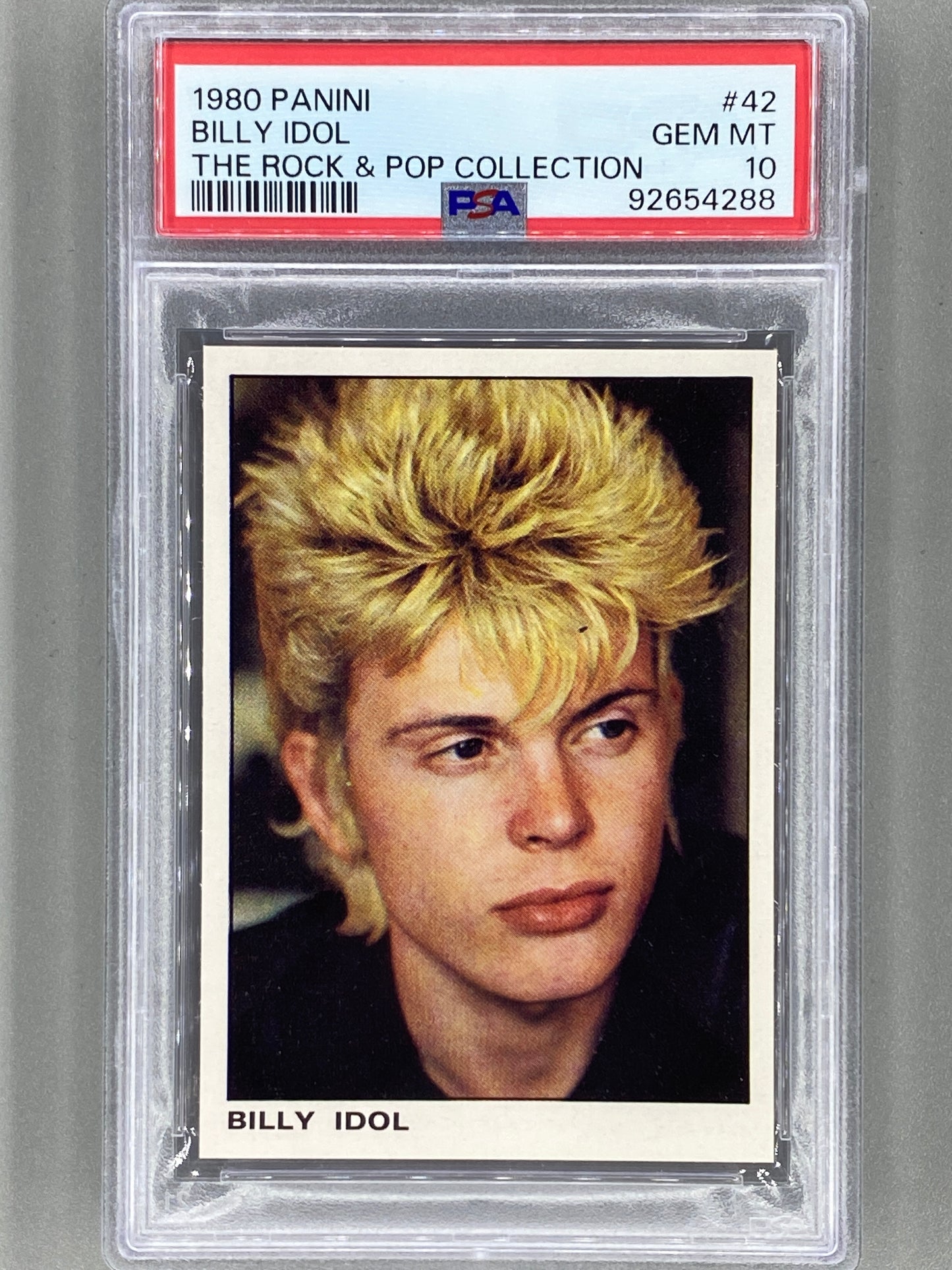 1980 Panini #42 Billy Idol The Rock & Pop Collection PSA 10 Pop 2 (Music)