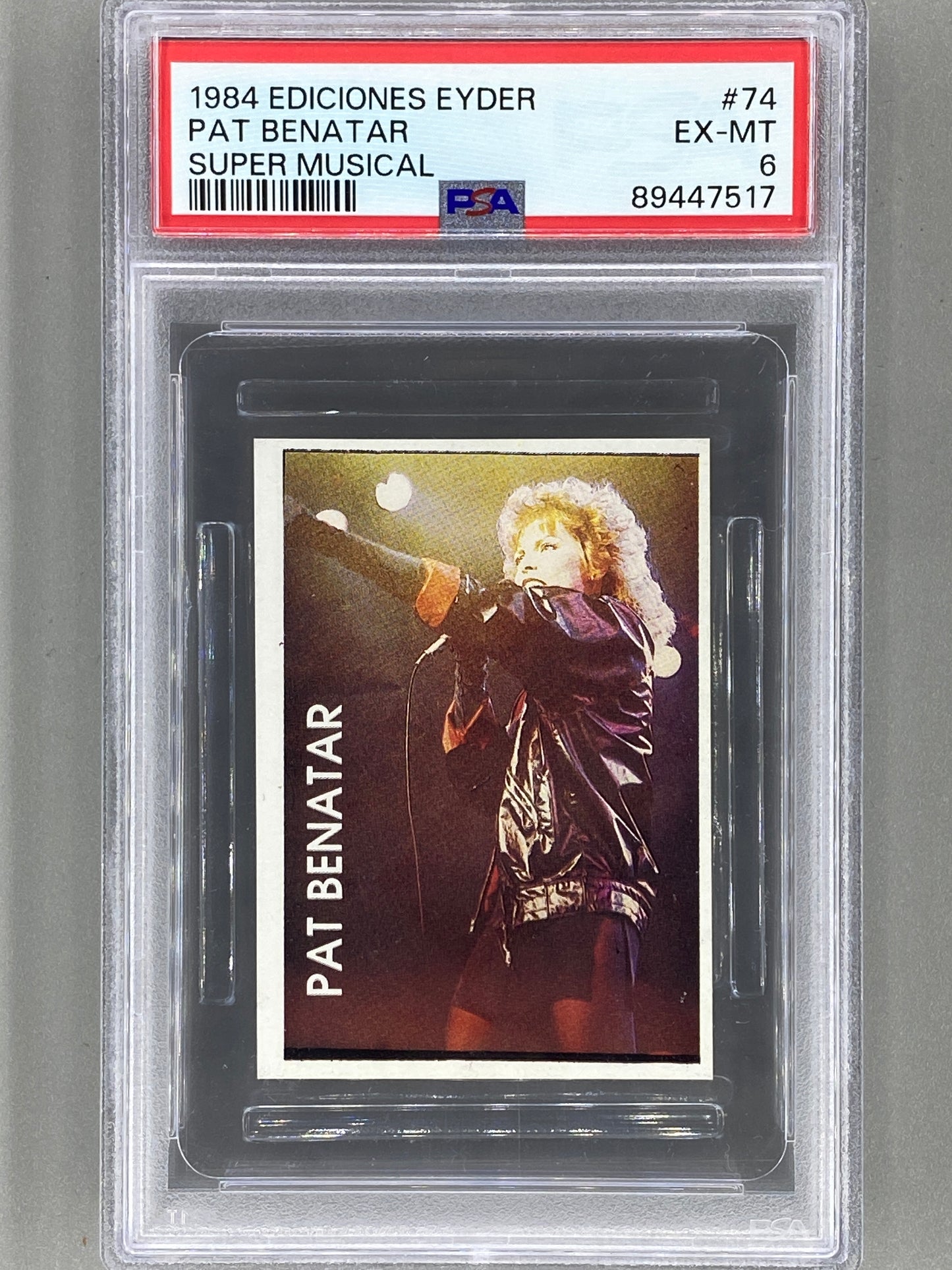 1984 Ediciones Eyder #74 Pat Benatar Super Musical PSA 6 Pop 2 (Music)