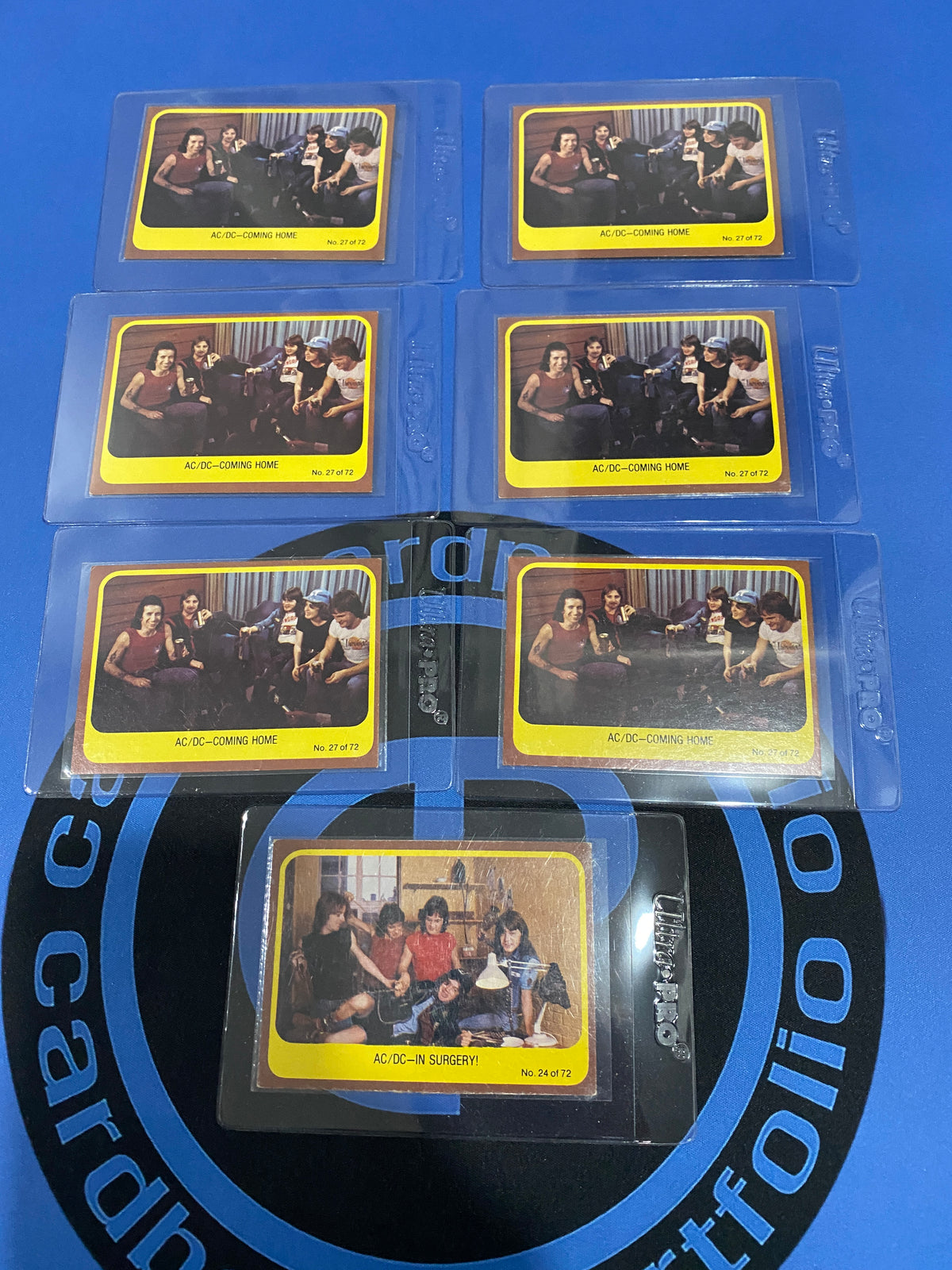 1977 Scanlens Popswops AC/DC - 7 Card Lot - (Australia) (Music)