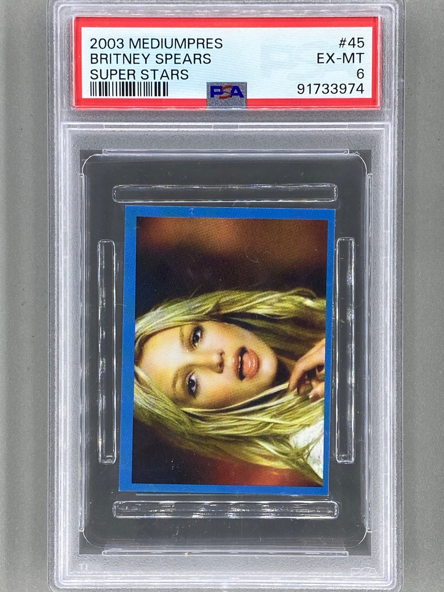 2003 Mediumpres #45 Britney Spears Super Stars PSA 6 Pop 1 (Music)