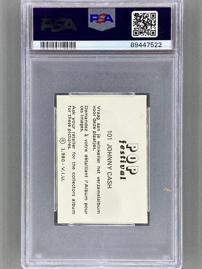 1980 Pop Festival #101 Johnny Cash Stickers PSA 5 Pop 2 (Music)