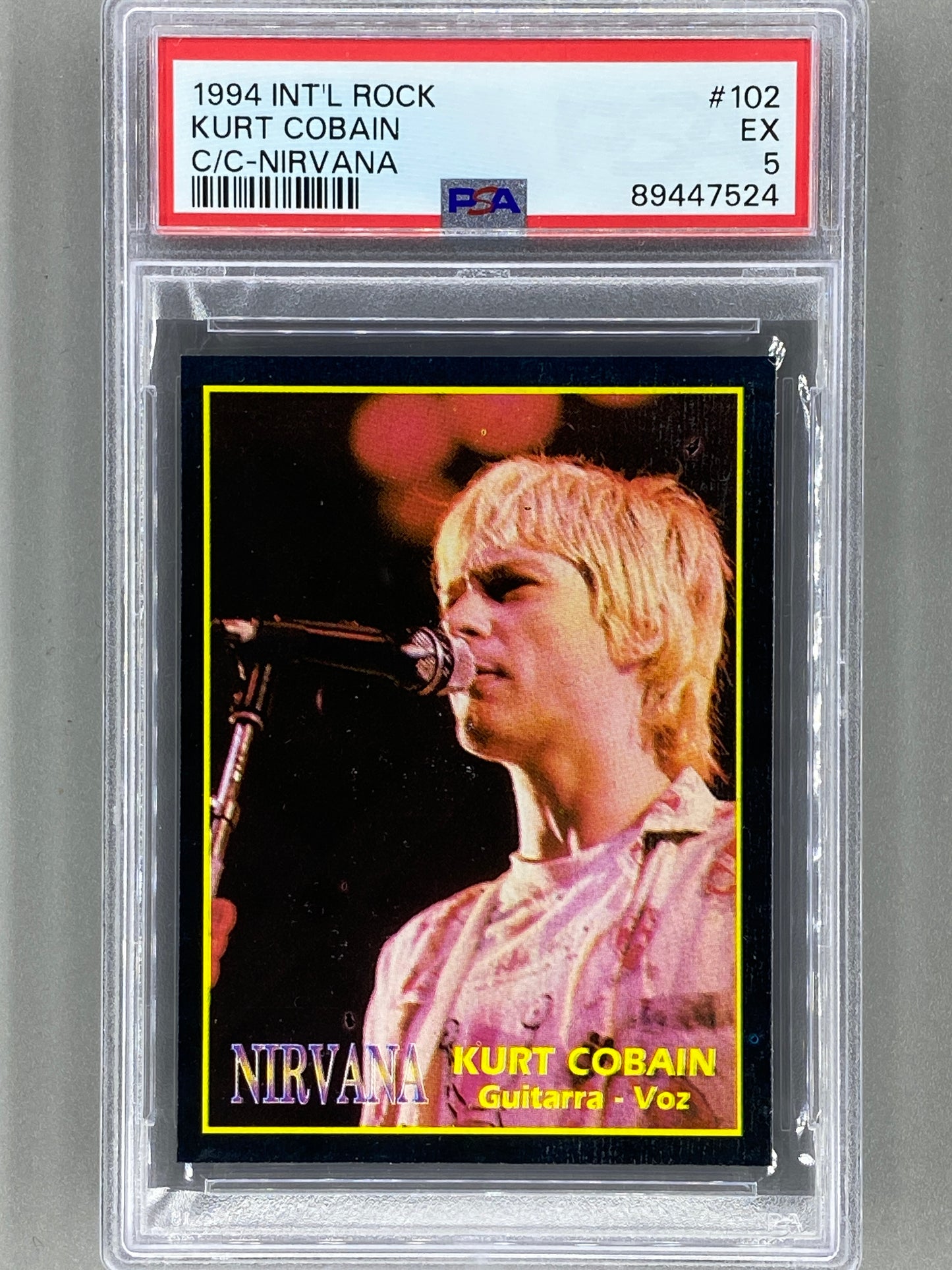 1994 Ultra Figus #102 Kurt Cobain Intl Rock Cards Nirvana PSA 5 Pop 2 (Music)