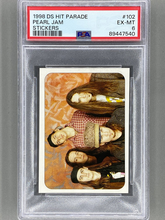 1998 DS Hit Parade #102 Pearl Jam Stickers PSA 6 Pop 4 (Music)