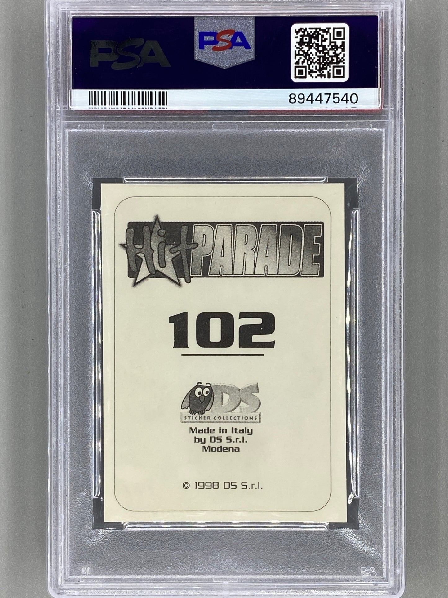 1998 DS Hit Parade #102 Pearl Jam Stickers PSA 6 Pop 4 (Music)