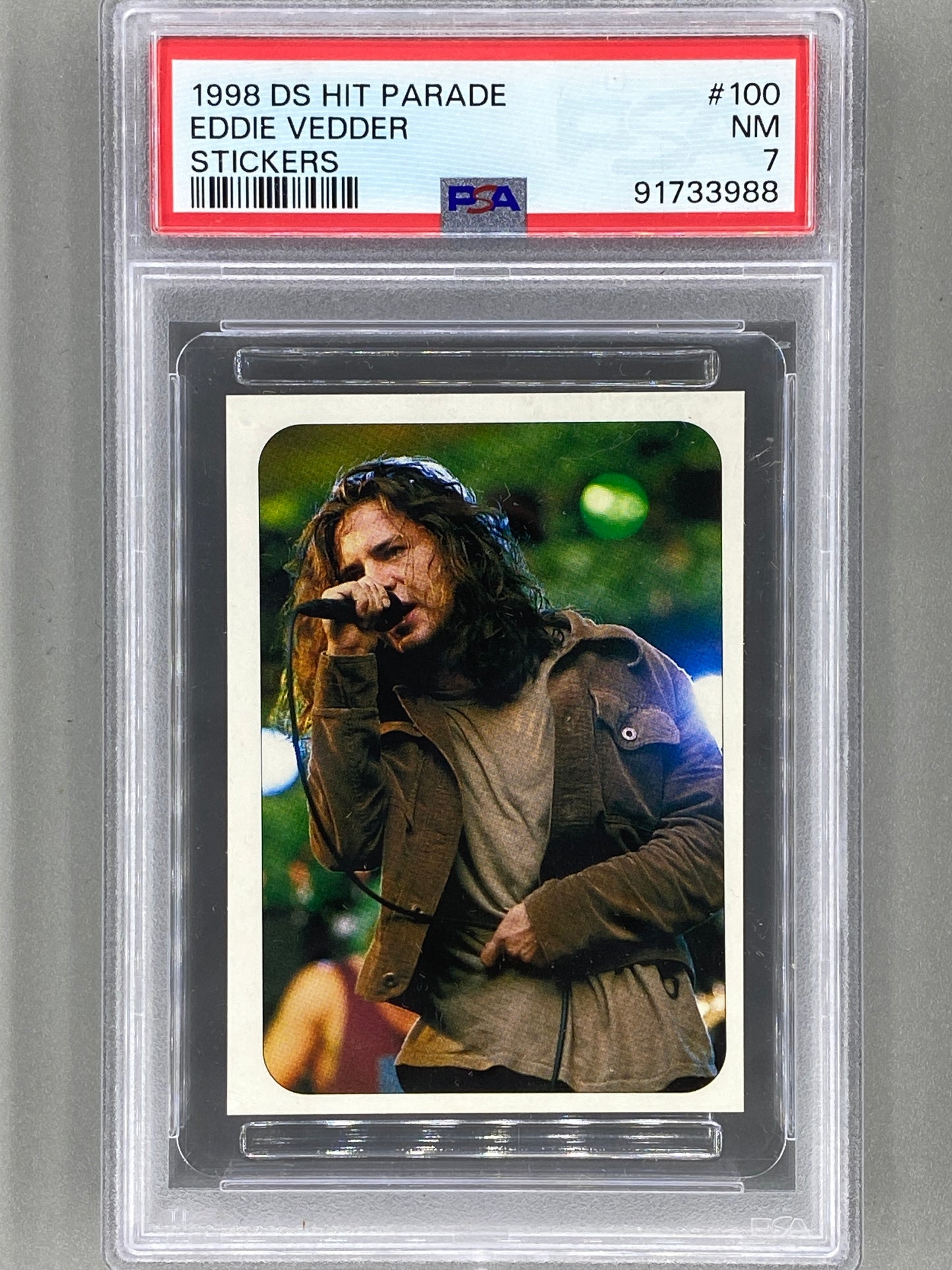 1998 DS Hit Parade #100 Eddie Vedder Stickers PSA 7 Pop 2 (Music)