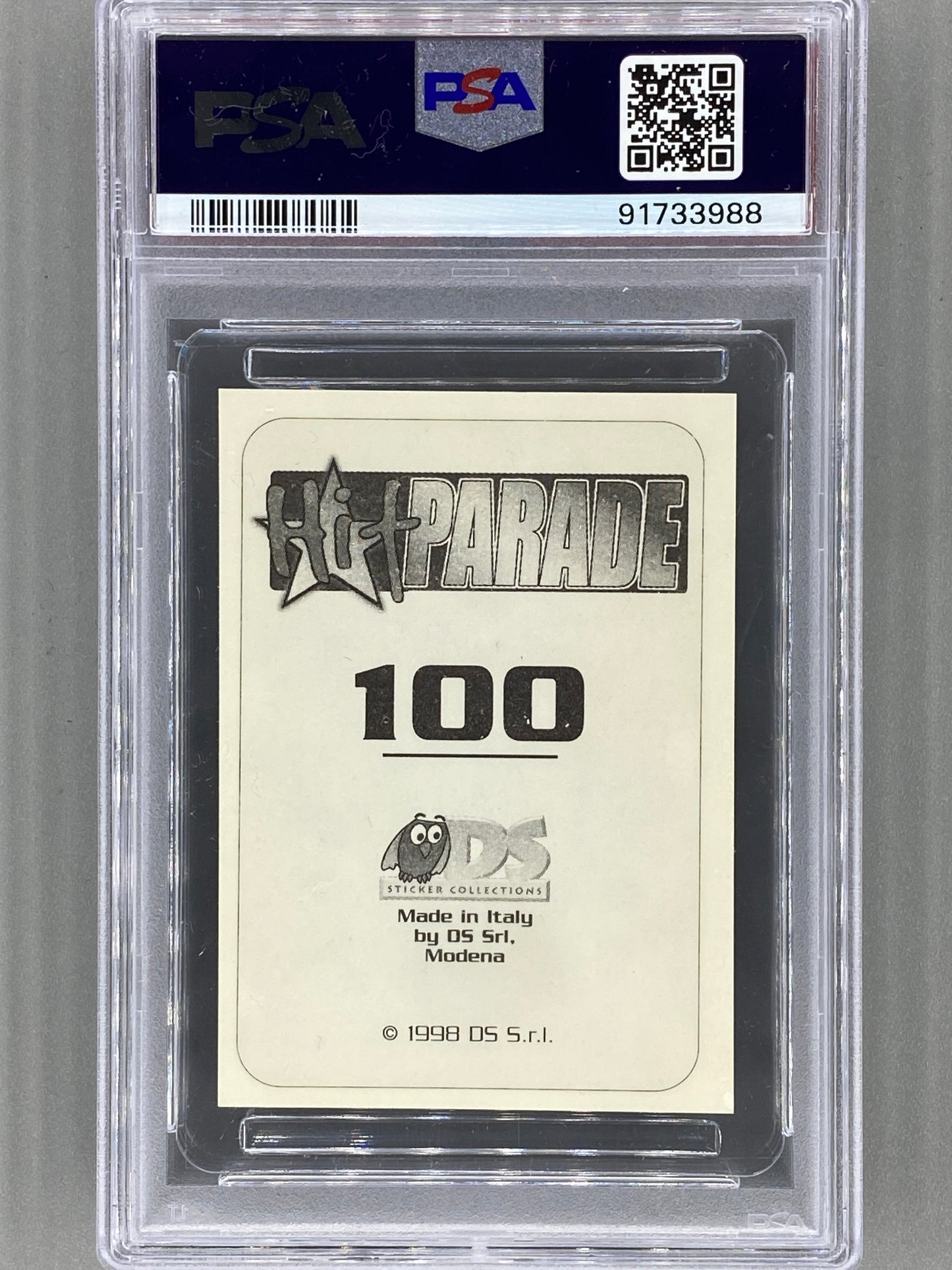 1998 DS Hit Parade #100 Eddie Vedder Stickers PSA 7 Pop 2 (Music)