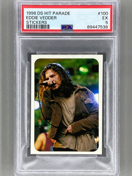 1998 DS Hit Parade #100 Eddie Vedder Stickers PSA 5 Pop 4 (Music)