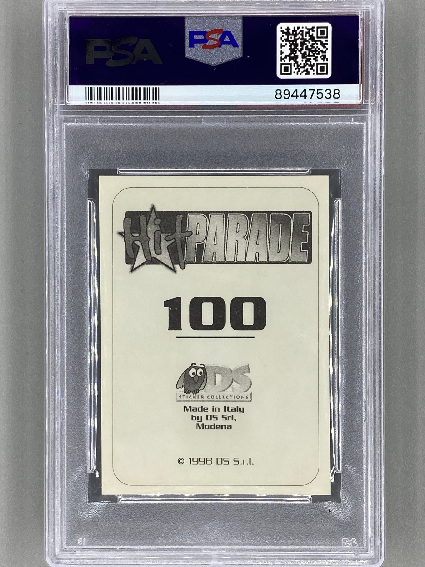 1998 DS Hit Parade #100 Eddie Vedder Stickers PSA 5 Pop 4 (Music)