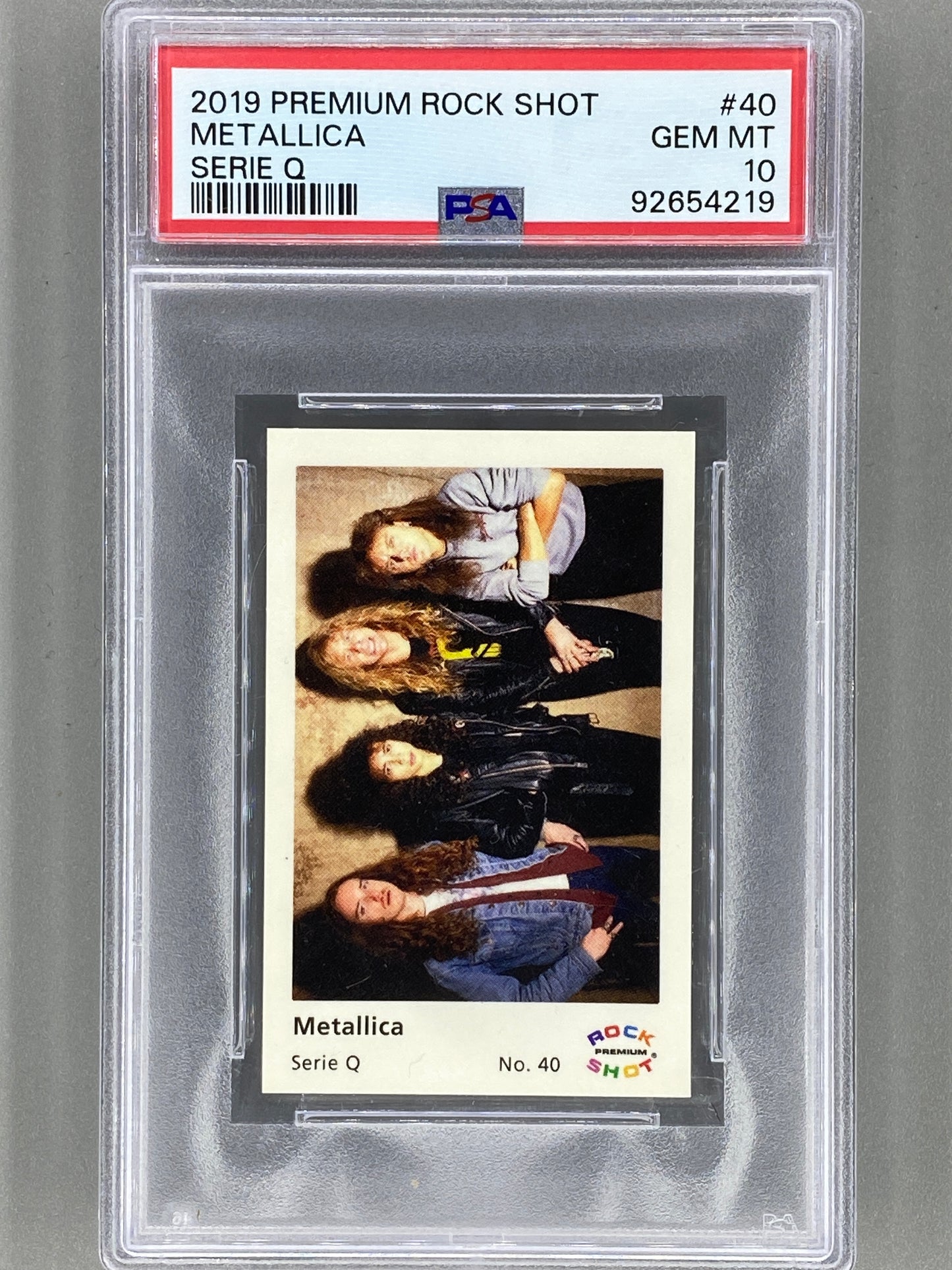 2019 Andra Filmserier #40 Metallica Premium ROCK SHOT Serie Q PSA 10 Pop 1 (Music)