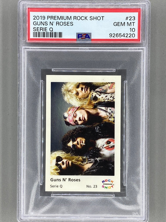 2019 Andra Filmserier #23 Guns N Roses Premium ROCK SHOT Serie Q PSA 10 Pop 1 (Music)