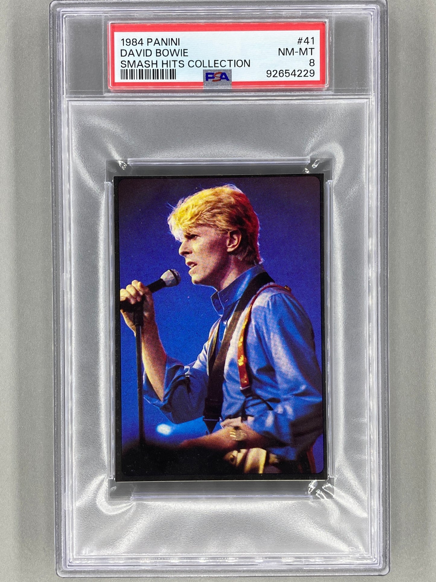 1984 Panini #41 David Bowie Smash Hits Collection PSA 8 - Pop 1 (Music)