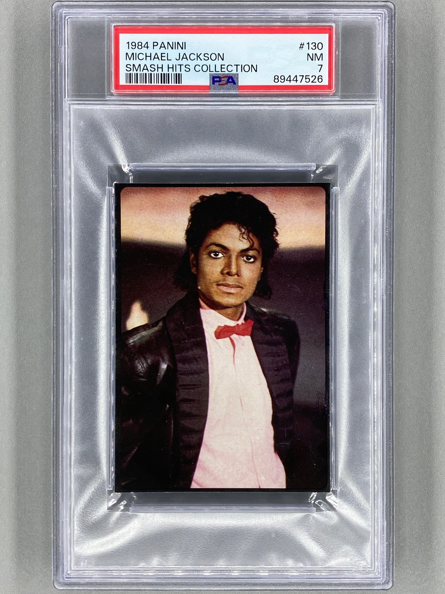 1984 Panini #130 Michael Jackson Smash Hits Collection PSA 7 - Pop 6 (Music)