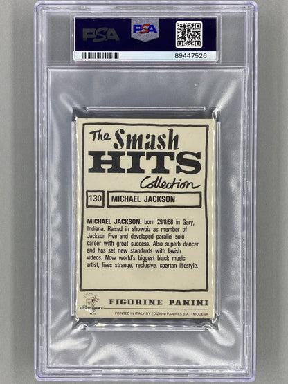 1984 Panini #130 Michael Jackson Smash Hits Collection PSA 7 - Pop 6 (Music)