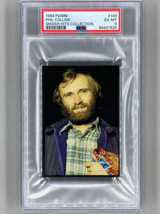 1984 Panini #140 Phil Collins Smash Hits Collection PSA 6 - Pop 2 (Music)