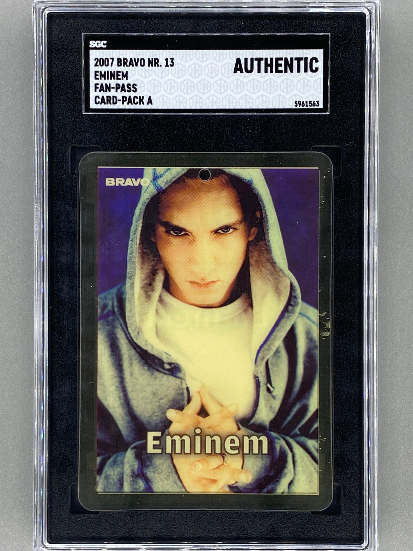 2007 Bravo NR 13 Eminem Fan Pass (German) SGC Authentic Pop 1 (Music)