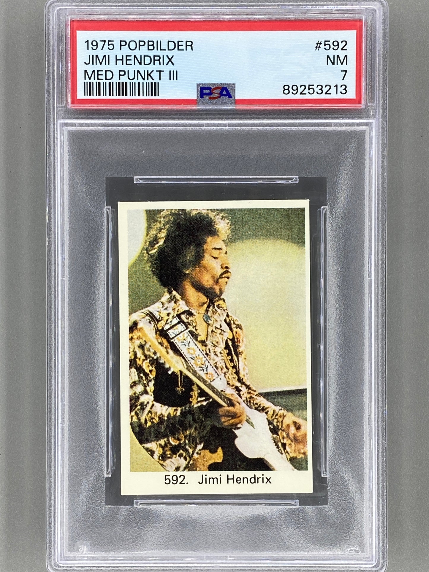 1975 Popbilder #592 Jimi Hendrix Med Punkt III PSA 7 Pop 4 (Music)