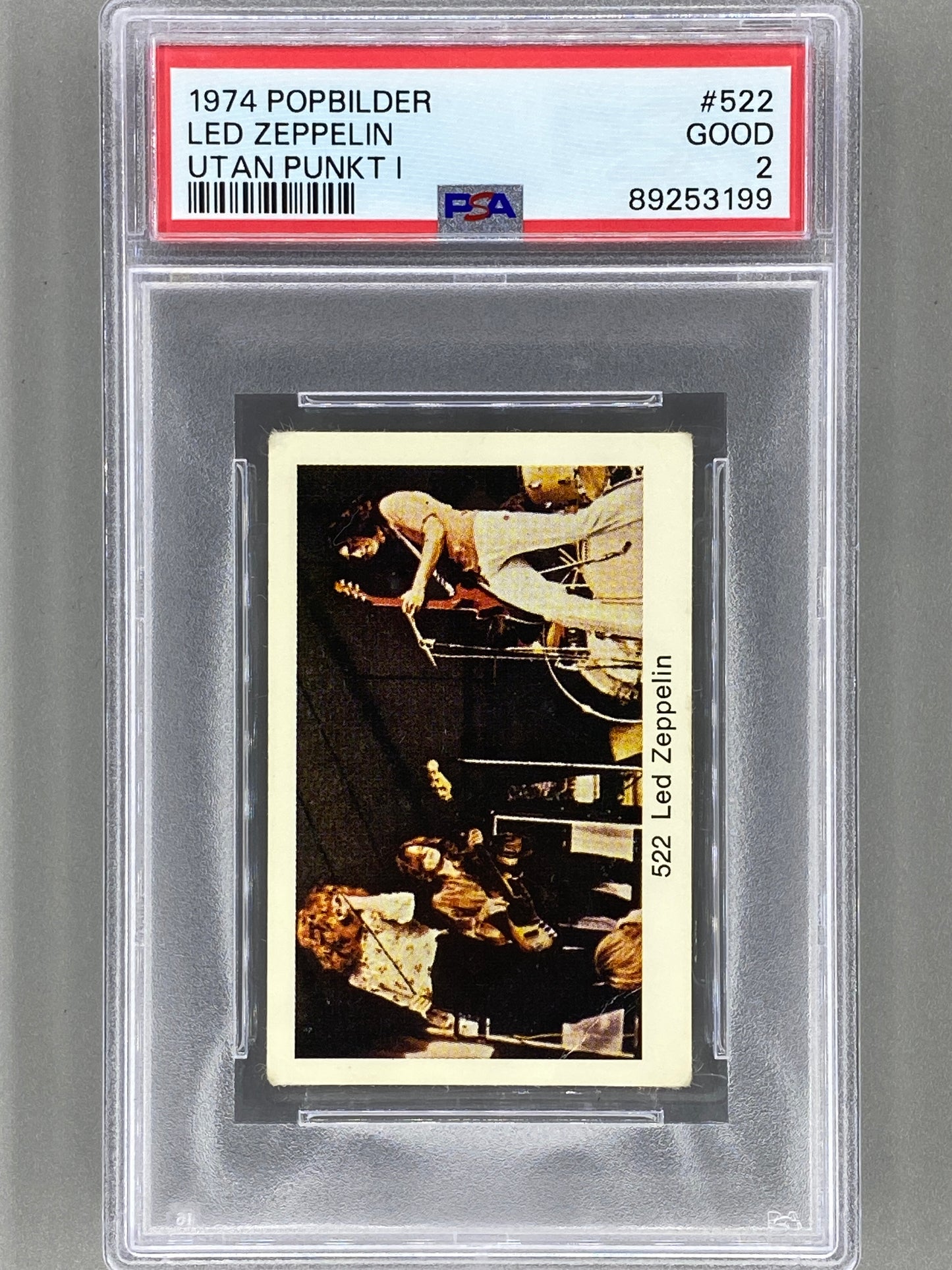 1974 Popbilder #522 Led Zeppelin Utan Punkt I PSA 2 Pop 2 (Music)