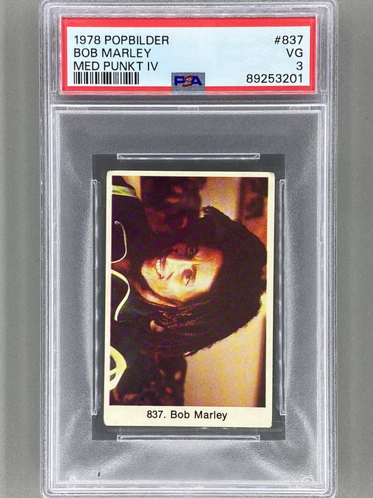 1978 Popbilder #837 Bob Marley Med Punkt IV PSA 3 Pop 12 (Music)