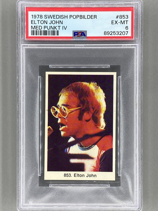 1978 Popbilder #853 Elton John Med Punkt IV PSA 6 Pop 1 (Music)