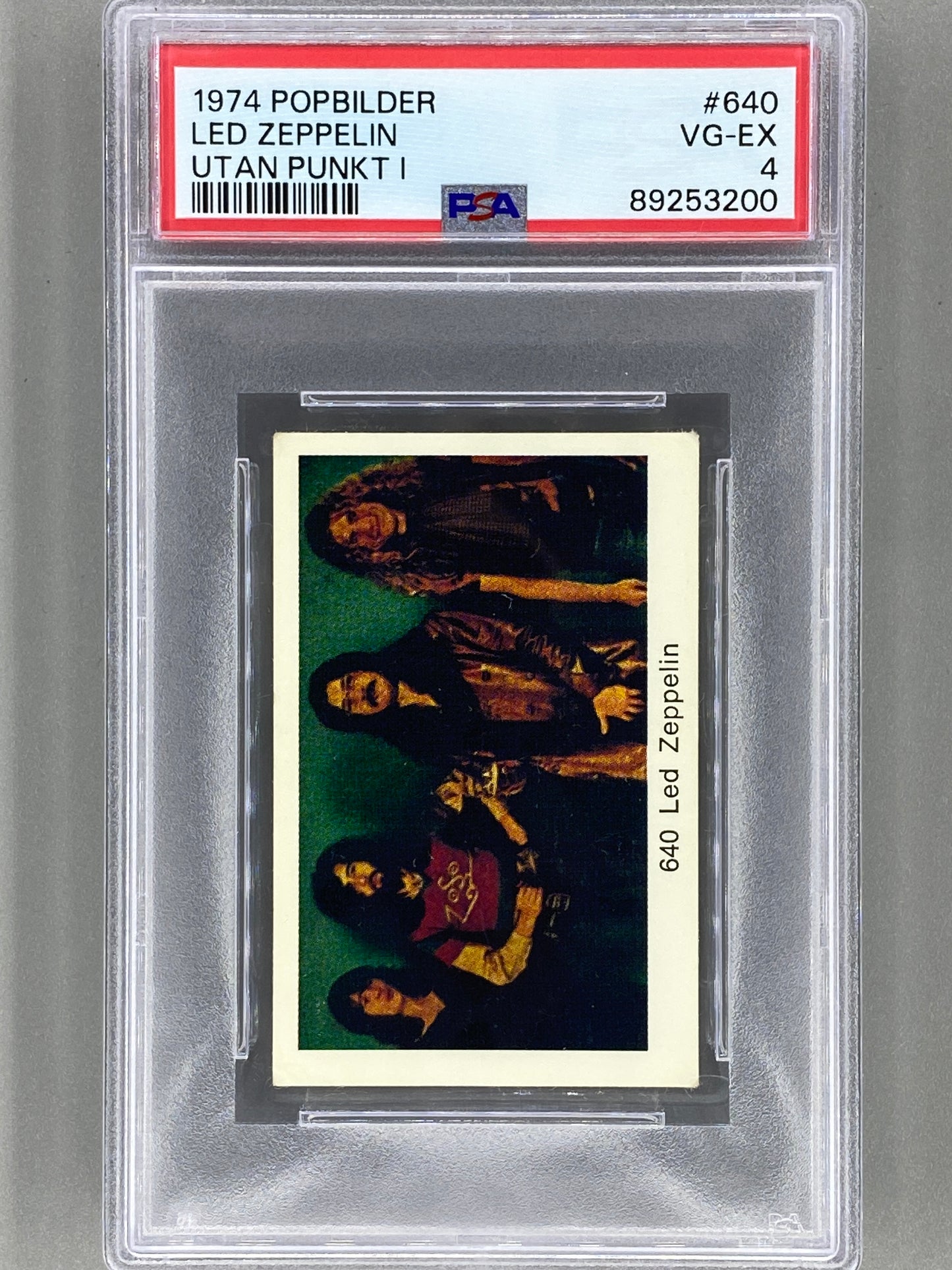 1974 Popbilder #640 Led Zeppelin Utan Punkt I PSA 4 Pop 7 (Music)