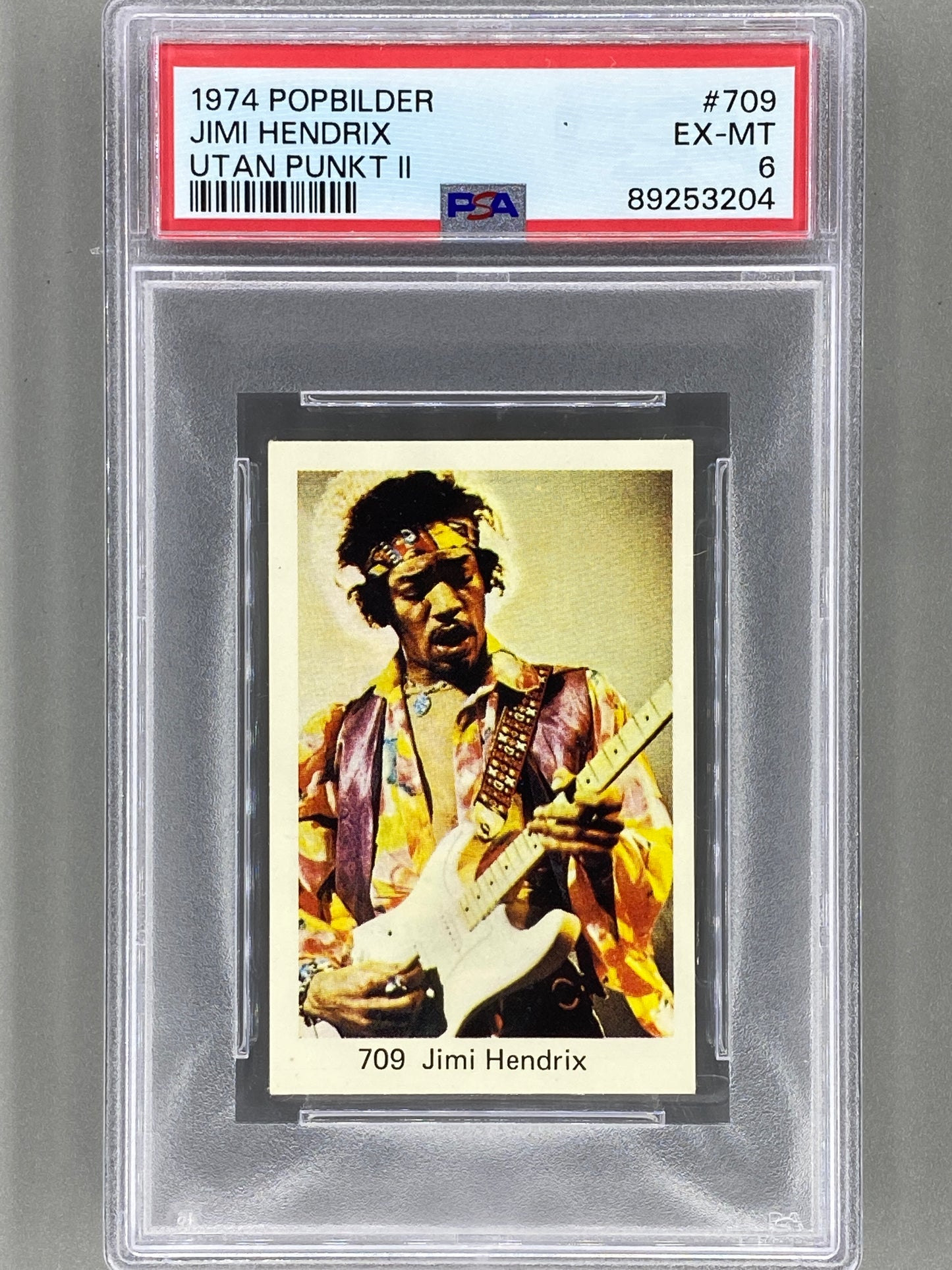 1974 Popbilder #709 Jimi Hendrix Utan Punkt II PSA 6 Pop 10 (Music)