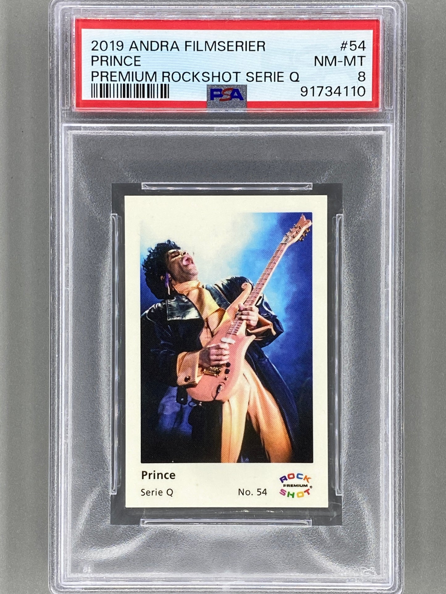 2019 Andra Filmserier #54 Prince Premium ROCK SHOT Serie Q PSA 8 Pop 1 (Music)