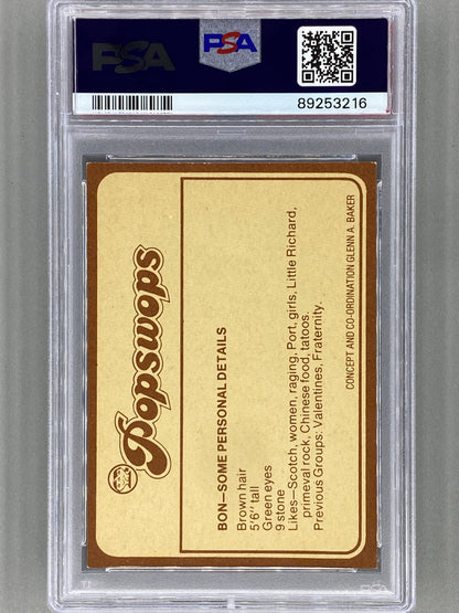 1977 Scanlens Popswops #28 AC/DC Bon Scott PSA 4 Pop 2 (Music)