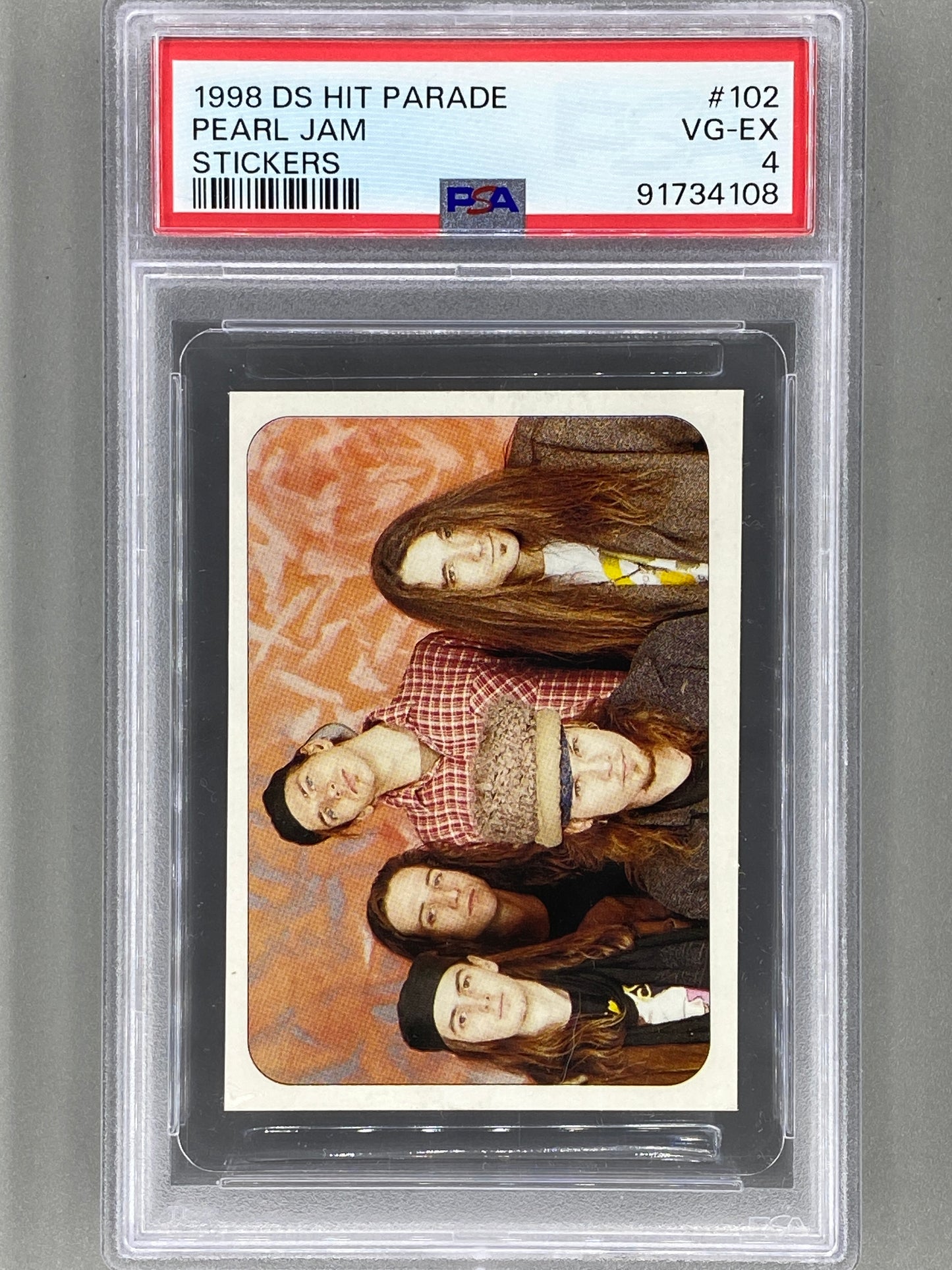 1998 DS Hit Parade #102 Pearl Jam Stickers PSA 4 Pop 3 (Music)