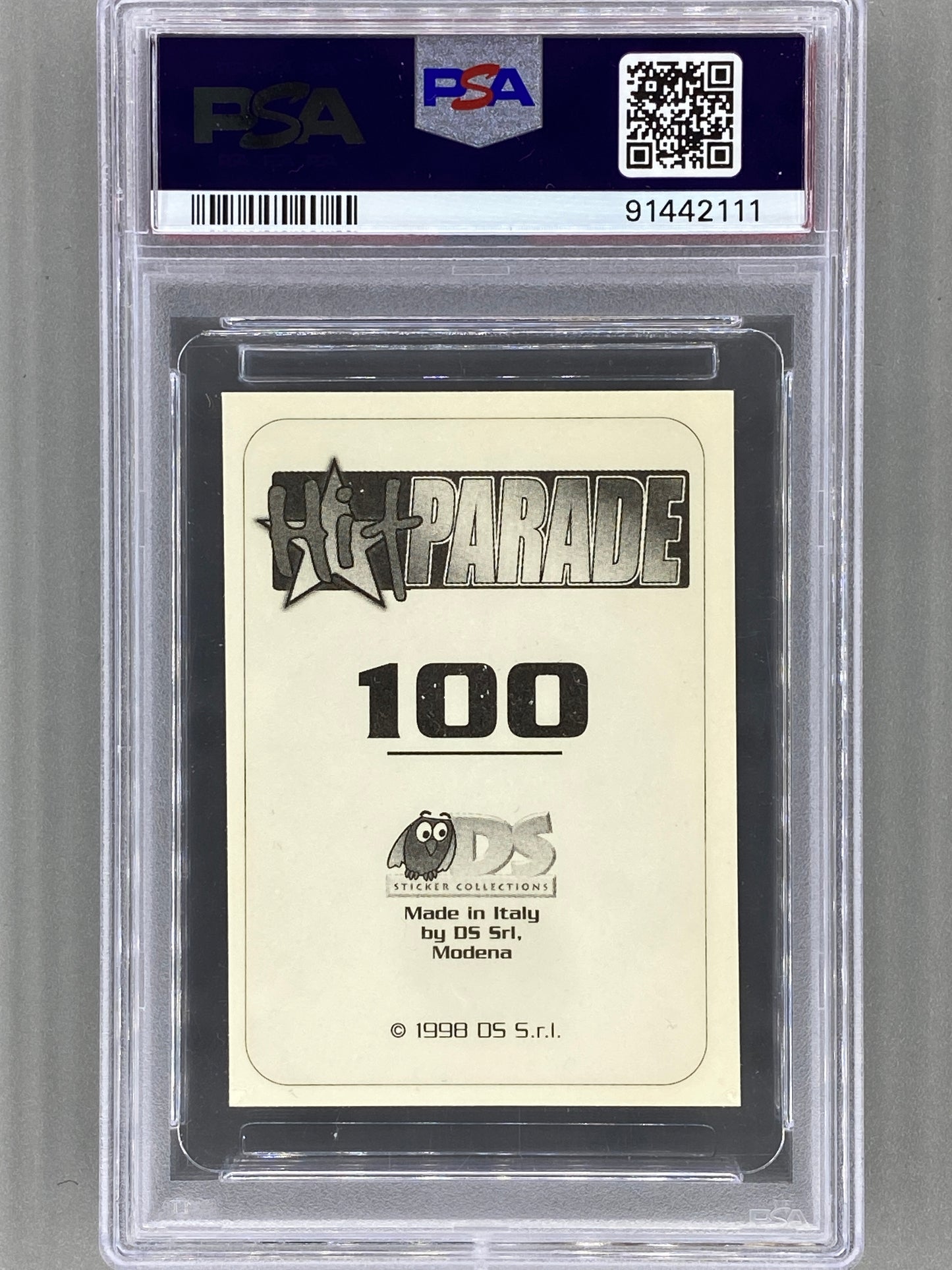 1998 DS Hit Parade #100 Eddie Vedder Stickers PSA 8 Pop 6 (Music)