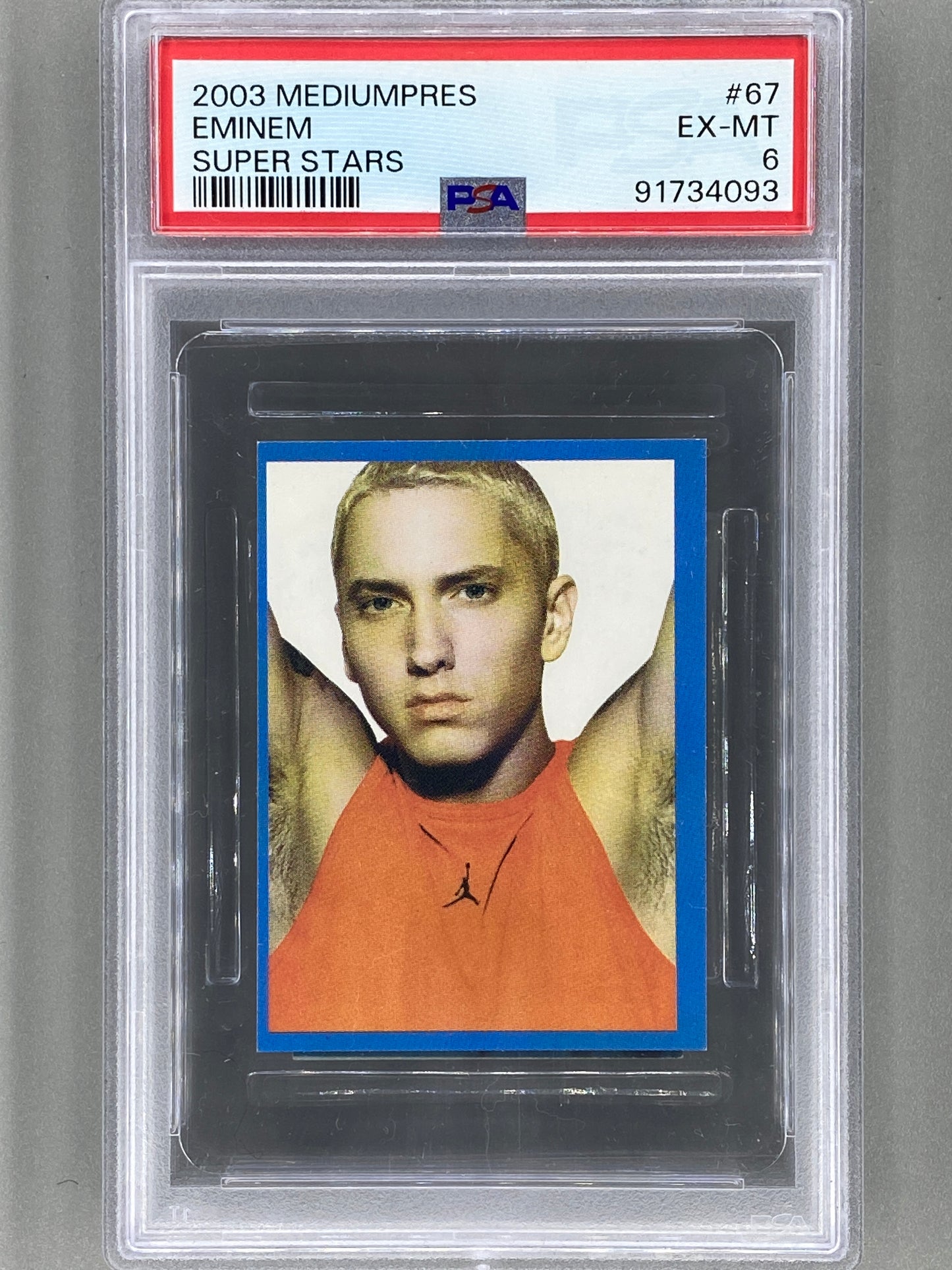 2003 Mediumpres #67 Eminem Super Stars PSA 6 Pop 1 (Music)