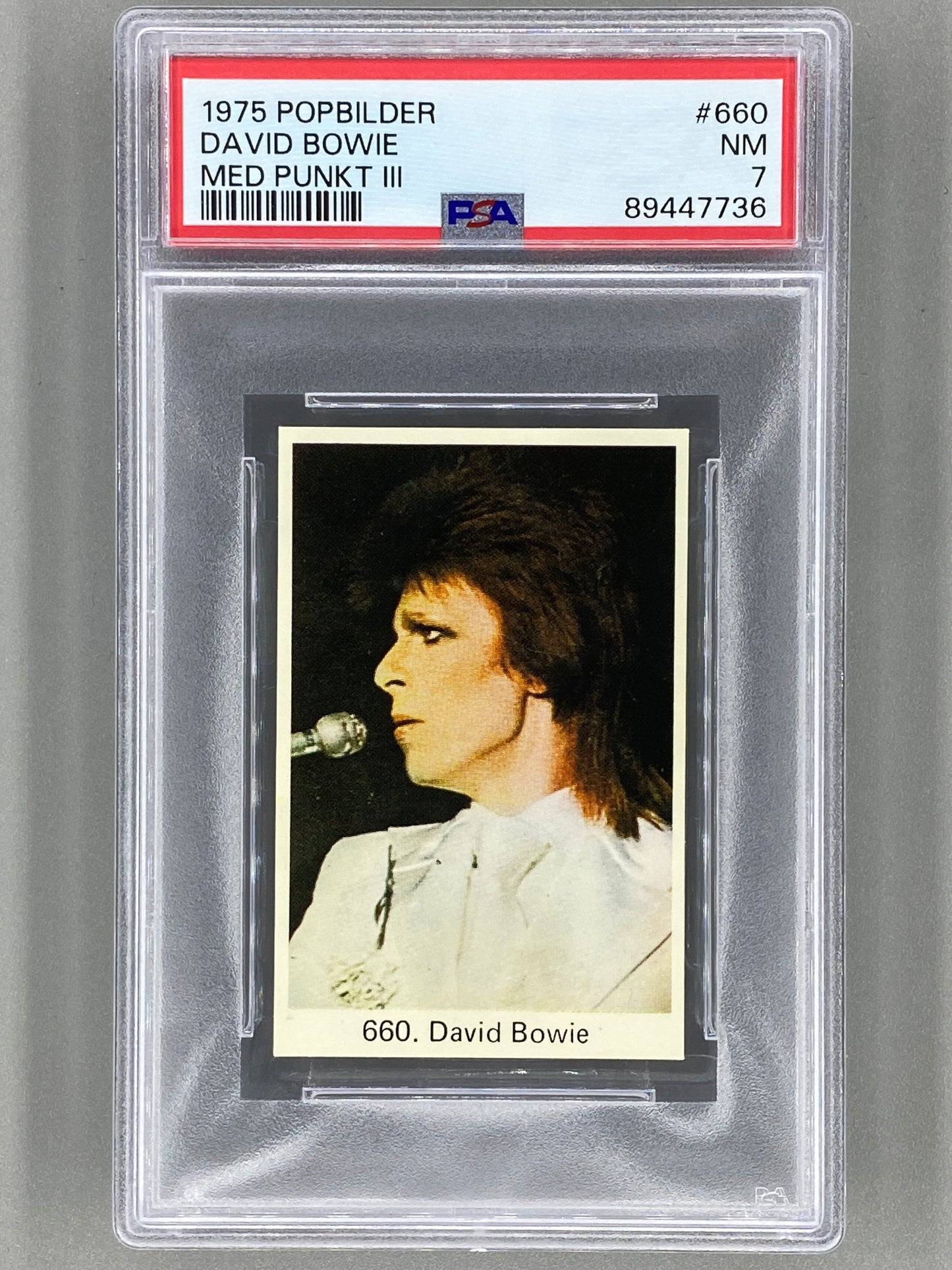 1975 Popbilder #660 David Bowie Med Punkt III PSA 7 Pop 3 (Music)