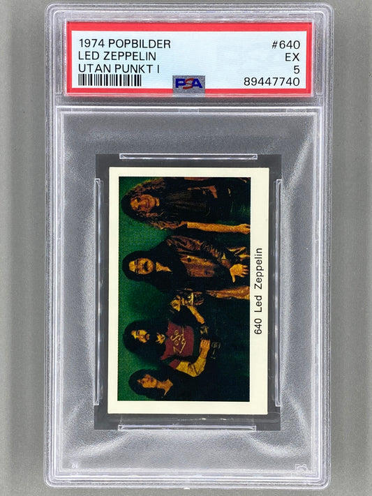 1974 Popbilder #640 Led Zeppelin Utan Punkt I PSA 5 Pop 3 (Music)