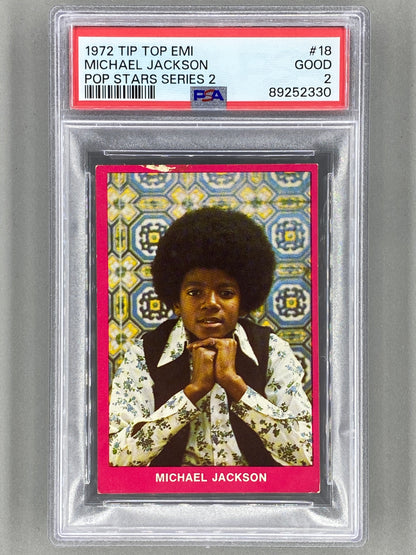 1972 Tip Top EMI #18 Michael Jackson Pop Stars Series 2 PSA 2 - Pop 2 (Music)