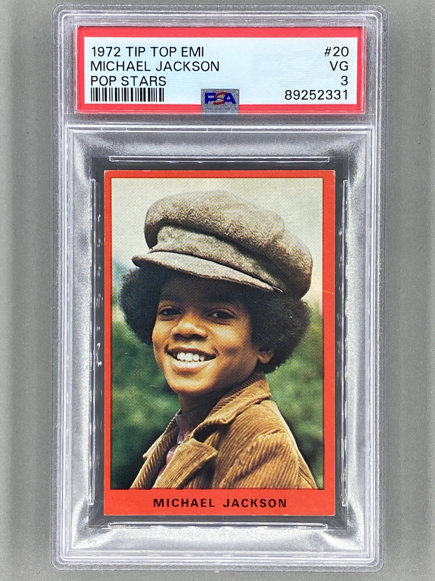 1972 Tip Top EMI #20 Michael Jackson Pop Stars PSA 3 - Pop 1 (Music)