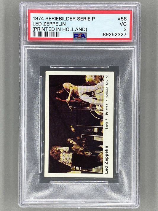 1974 Seriebilder Serie P #58 Led Zeppelin (Printed in Holland) PSA 3 Pop 10 (Music)