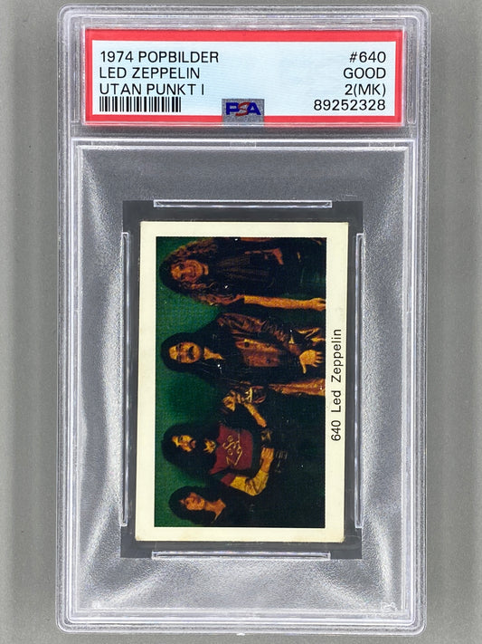 1974 Popbilder #640 Led Zeppelin Utan Punkt I PSA 2 (MK) Pop 1 (Music)