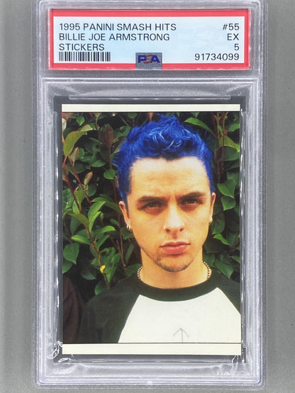 1995 Panini #55 Billie Joe Armstrong Smash Hits Stickers PSA 5 Pop 7 (Music)