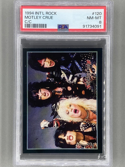 1994 Ultra Figus #120 Motley Crue Intl Rock Cards PSA 8 - Pop 1 (Music)