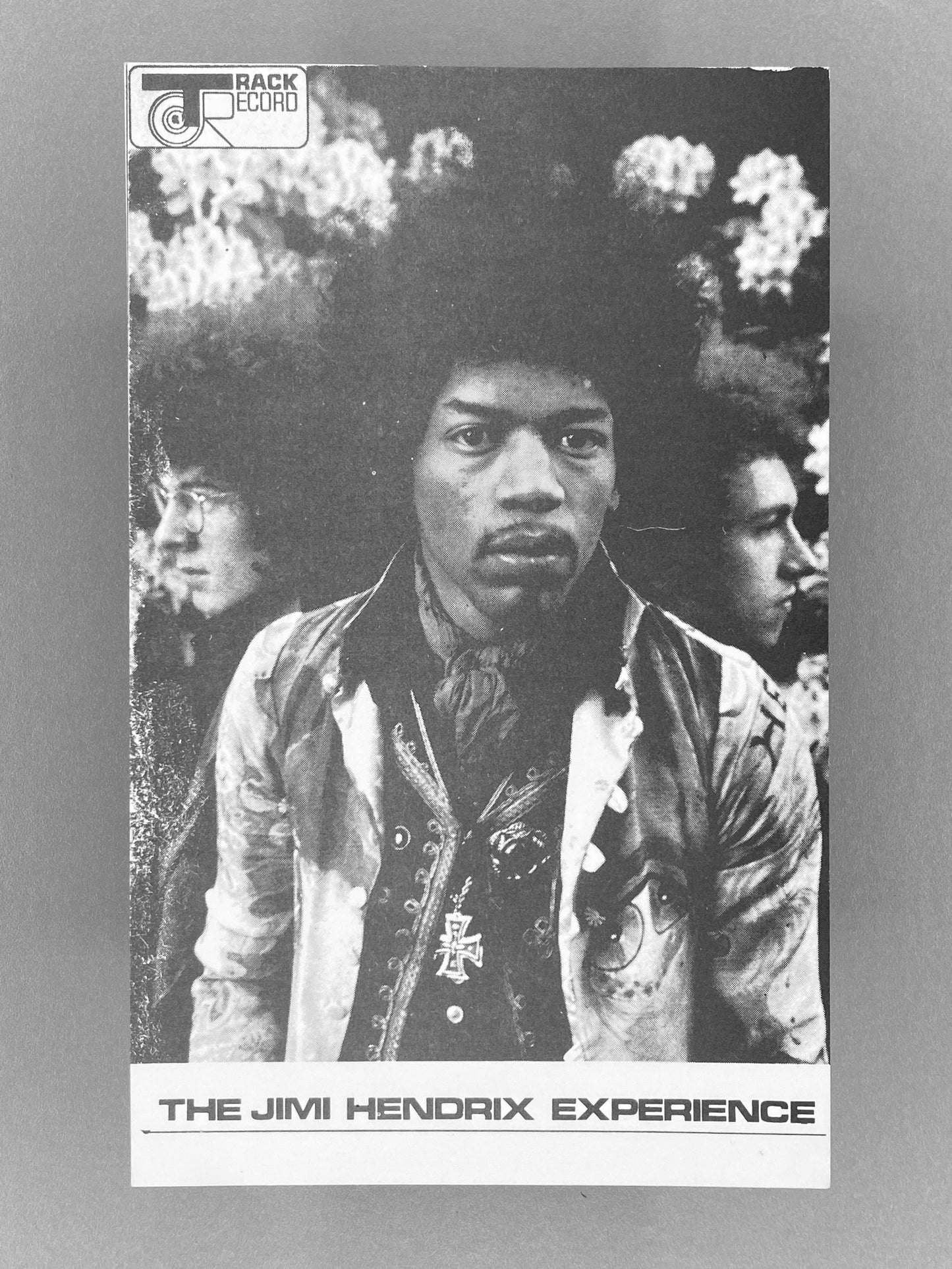 1967 Track Record U.K. Promo Card - The Jimi Hendrix Experience (Blank Back B&W)